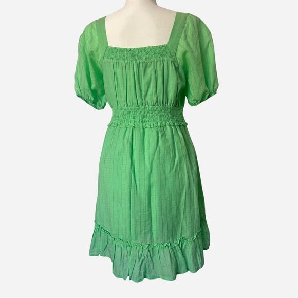 Adelyn Rae Green Puff Sleeve Dress / Small - Picture 3 of 5